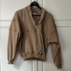 Tan Josh Brown Quarter-Zip Pullover